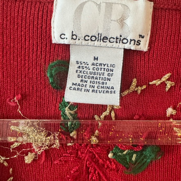 CB Collections Women’s Vintage Christmas Vest Size M - Picture 2 of 7